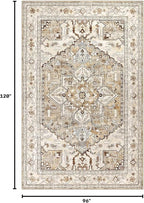 Yamaziot Area Rug 8x10, Non-Slip Washable Boho Vintage Living Room Bedroom Rug - Image 2