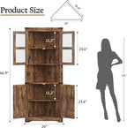 GarveeHome 67 in Tall Corner Storage Cabinet - Image 2