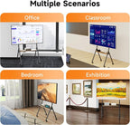 XINLEI Easel Rolling TV Stand for 32-80 Inch TV up to 121lbs, Mobile Portable - Image 7