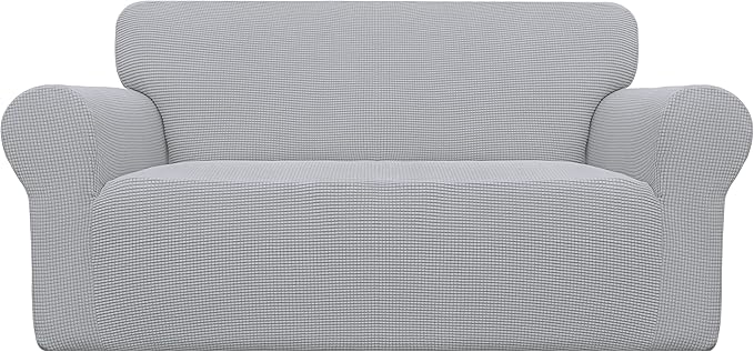 Easy-Going Stretch Oversized Loveseat Couch Covers Washable Silver Gray | by Easy-Going