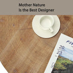 Awescuti Round Boho Wood Coffee Table - Image 8