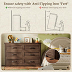 AODK Farmhouse 6 Drawer Dresser - Image 7