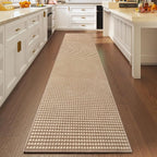 Hallway Runner Rug Extra Long Kitchen Runner Washable Brown 2x10 ft | Boho - Image 2