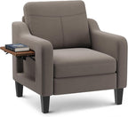 Accent Chair for Living Room Modern Linen Upholstered Armchair Side Wooden by Unknown