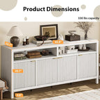 GarveeLife 65 Inch Fluted Sideboard Buffet Cabinet - Image 7