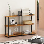 Furinno TURN-N-TUBE Storage Shelves, 3-Tier 47.4 Wide Book Shelf, Corner Shelf - Image 2