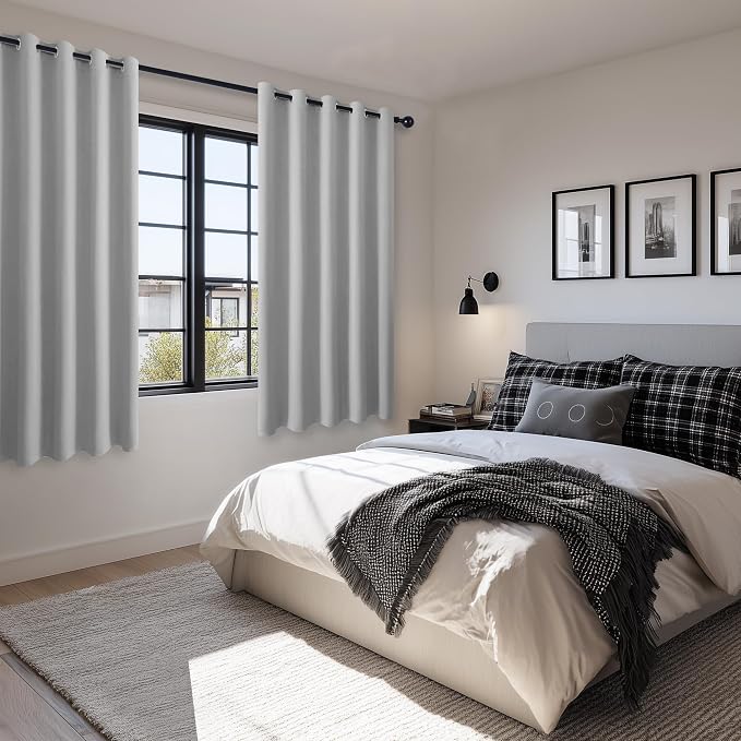 Blackout Curtains for Bedroom, 60 x 63 Inches Length, Window Curtains for - Image 6