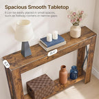 YATINEY Farmhouse Console Table, 39.4'' Small Narrow Entryway Table, Wood Couch - Image 5