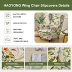HAOYONG Wing Chair Slipcovers Printed Wingback Chair Covers 2 Pieces Wingback - Image 4