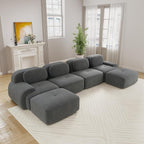 Boneless Sectional Couch, No Assembly Required, 152.7” U Shaped Modular Cloud by ModonChicSofasCouches