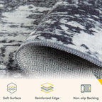 RELEANY Washable 2'x3' Abstract Area Rug - Image 3