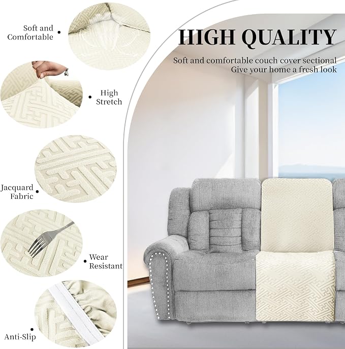 100% Waterproof Sectional Recliner Couch Covers - Image 5