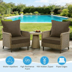 Sunbrella Outdoor Deep Seat & Back Cushion Set, 24 x 24 Inch Water Repellent - Image 4