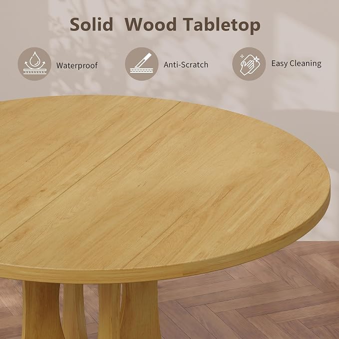 Einhomn 47.2-inch Round Dining Table, Kitchen Table - Image 4