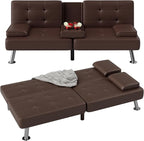 Flamaker Futon Sofa Bed Modern Folding Futon Set Convertible Recliner Lounge by Flamaker