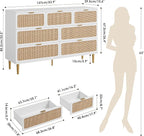GarveeHome Rattan 7 Drawer Dressers - Image 2