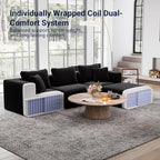 Avenco 71” 2-Seater Modular Loveseat Sofa Couch, Individually Wrapped Coil - Image 4