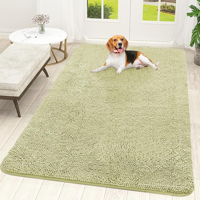 OLANLY Dog Door Mat for Muddy Paws 70x46, Super Absorbent Chenille Mud Mat | by OLANLY