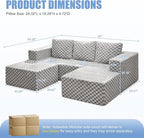 Hobestluk Modular Sectional Sofa Memory Foam Couch Oversized Sectional Sofa - Image 2
