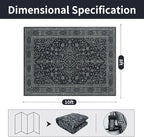 8x10 Washable Area Rugs for Living Room, Dining Room- Black White | Ultra Soft - Image 2