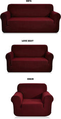 Fancy Linen Sure Fit Stretch Sterling Sofa Love Seat and Chair Slipcover Solid by Unknown