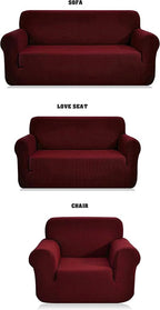 Fancy Linen Sure Fit Stretch Sterling Sofa Love Seat and Chair Slipcover Solid by Unknown