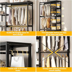 Homykic Bamboo Clothes Rack Garment Rack - Image 5