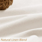 Ivory 100% Blackout Linen Curtains 63 Inch Length 2 Panels Set - Image 3