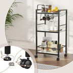 Bar Cart for The Home, 3 Tier Kitchen Carts - Image 5