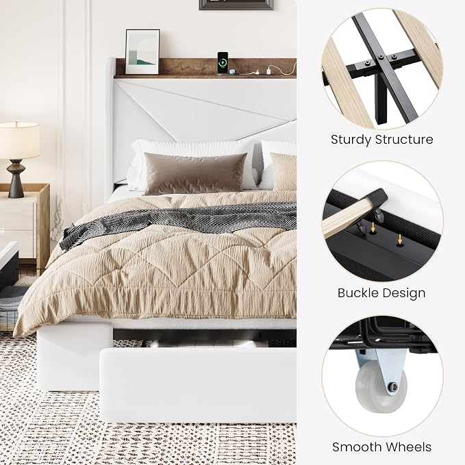 SHA CERLIN Queen Bed Frame - Image 9