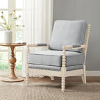 Madison Park Accent Chairs for Living Room Farmhouse Modern Armchair, Solid Wood by MADISONPARK