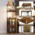 EOYUTLLY Corner Bar Cabinet - Image 6