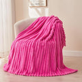 NEWCOSPLAY Fleece Ribbed Cozy Throw Blanket by NEWCOSPLAY