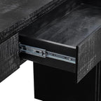 Console Table with 2 Top Drawers, Unique Retro Silhouette Console Table with - Image 9