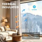 MIULEE 100% Blackout Linen Curtains 42 x 63 Inch Natural 2 Panels | Thermal - Image 4