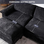 mestyl Oversized Chaise Lounge Chair Indoor, Modular Loveseat Sectional Sofa - Image 6