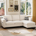 78" Sectional Sofa Couches for Living Room, Deep Seat Pet-Friendly Linen Fabric by Lonkwa