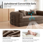 Convertible Modular Sleeper Sofa Bed, Mid Century Modern Decor Love Seat Memory - Image 9