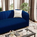 KEAI 83.46" Velvet Couch for Living Room Large Modern Sofa - Image 6