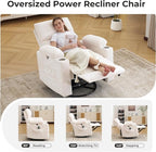 Rocking Chair Nursery with Adjustable Armrests, Electric Glider Recliner - Image 8