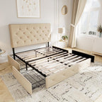 Allewie Upholstered Queen Size Platform Bed Frame - Image 8