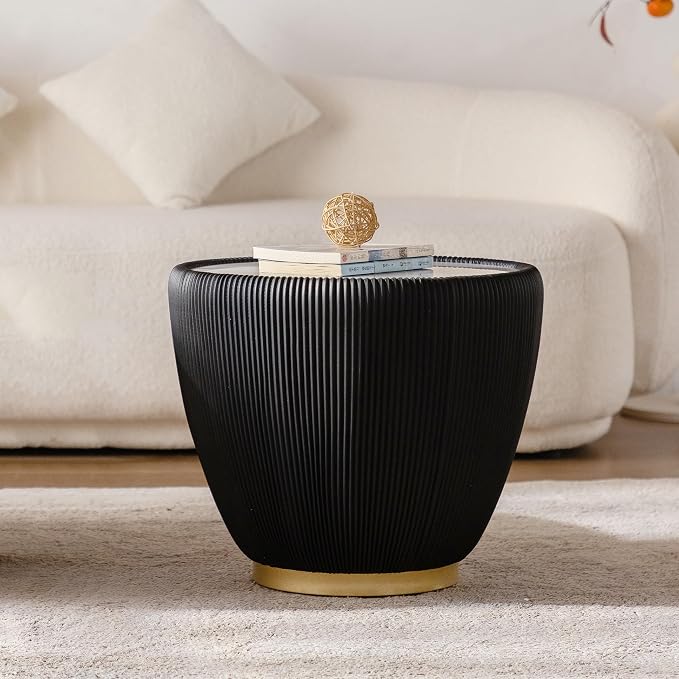 SSLine Bowl-Shape Small Coffee Table Modern Sintered Stone Top Coffee Table in - Image 3