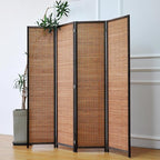 Furnnylane 4 Panel Bamboo Room Divider - Image 4