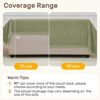 2 Pieces Sectional Couch Covers L Shaped Cover XXXL Light Sage | Thick Washable - Image 5