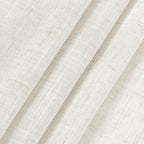 Beige White Linen Curtains for Living Room 78 Inches Long Back Tab and Rod - Image 9