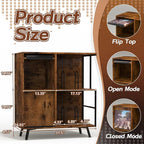 Faesun 3 Tier Flip Top Record Player Stand, Vinyl Record Storage Holds up to - Image 5