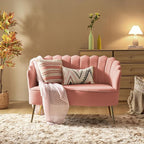 HULALA HOME Velvet Loveseat Sofa - Image 7
