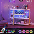 Unikito 4-Tier Metal Coffee Bar Cabinet - Image 6