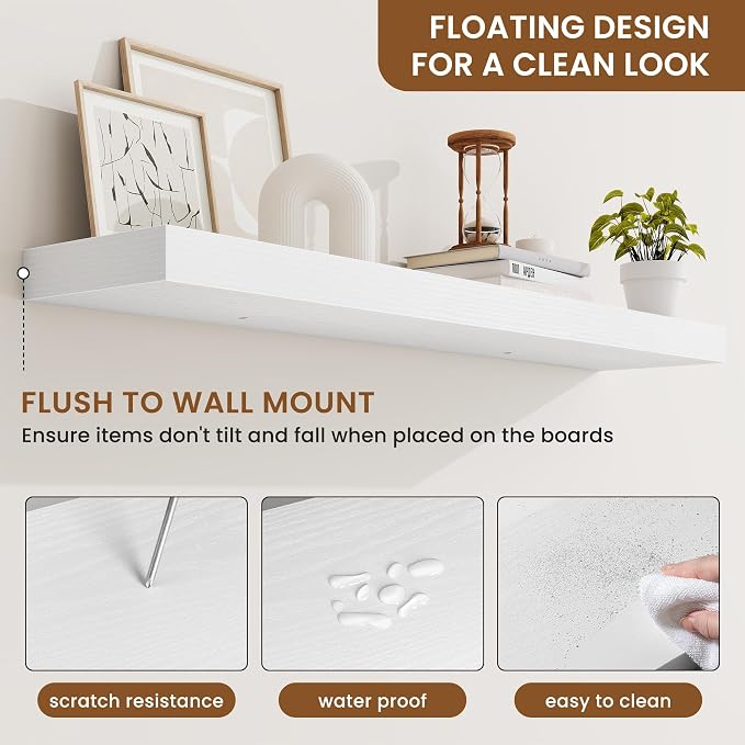 fuqing Floating Shelves for Wall, Wall Mounted Wood Floating Shelf - Image 5