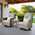 Outdoor Swivel Rocker Patio Chairs, 3 Piece Patio Furniture Set by Eco-ChicLivingBeautifullyAffordable